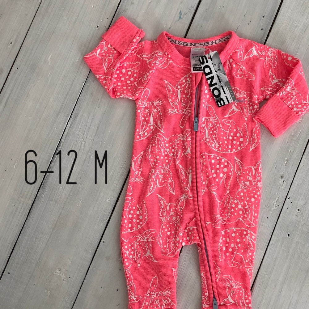 Bonds Wondersuit - bright pink zippy romper